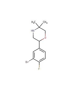 Astatech 2-(3-BROMO-4-FLUOROPHENYL)-5,5-DIMETHYLMORPHOLINE; 1G; Purity 95%; MDL-MFCD17246949